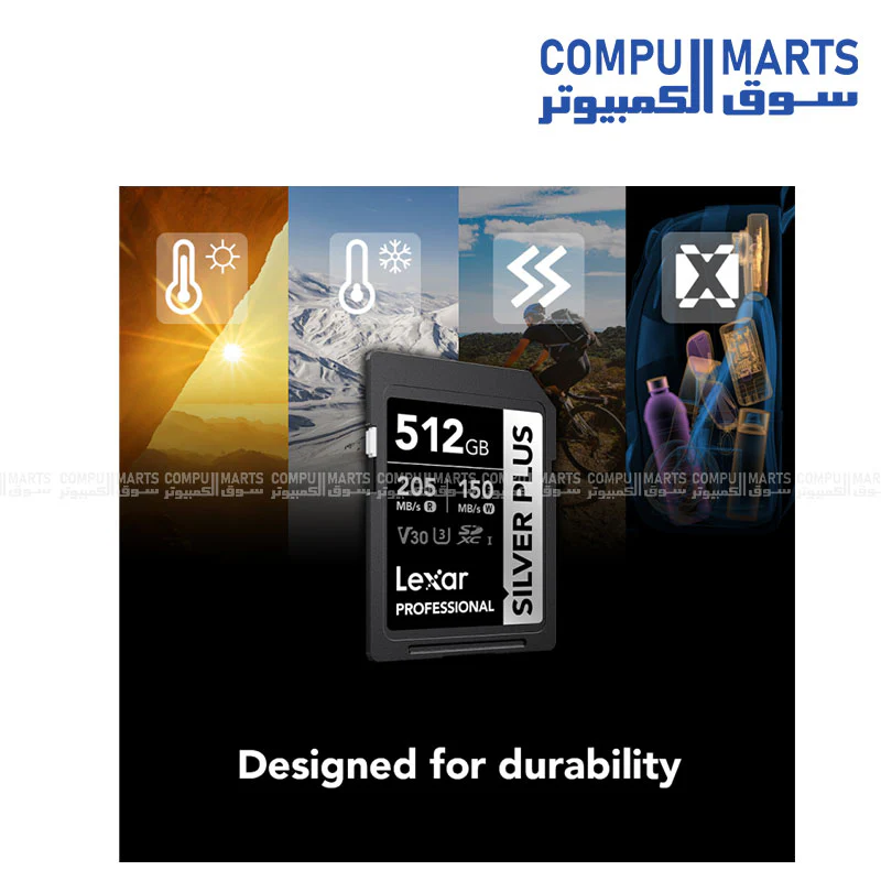 Lexar Professional Silver SDXC 64GB-128GB-256GB-512GB – 205MB/s Read / 150MB/s Write UHS-I U3 V30 - Image 7