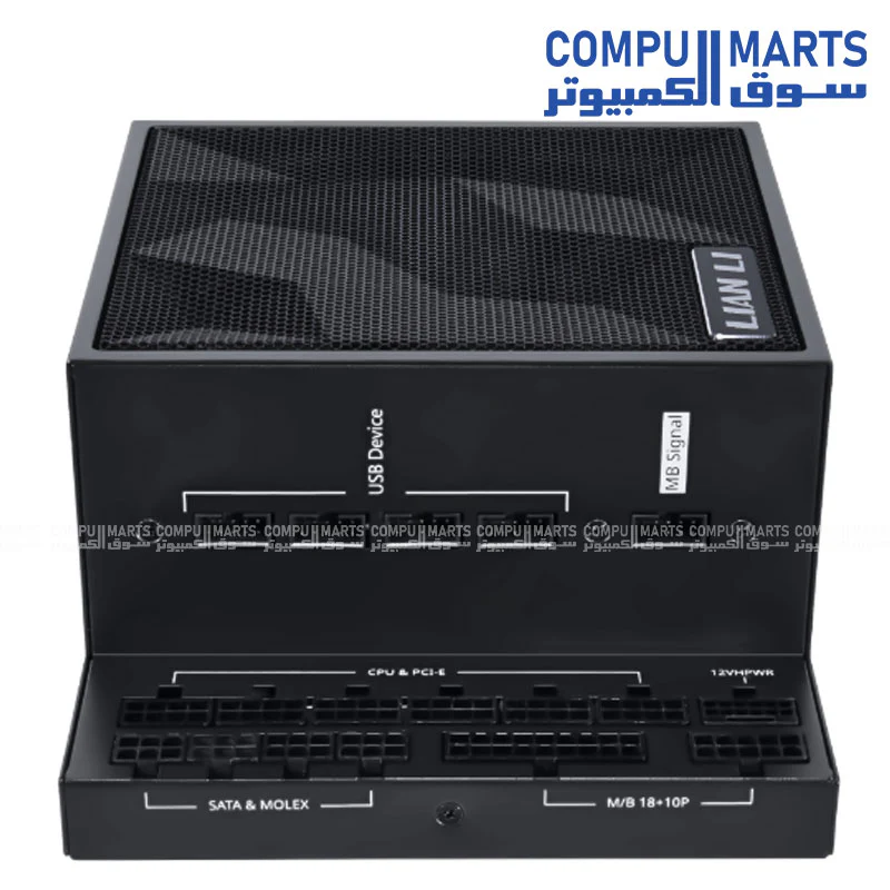 Lian Li Edge Full Modular Power Supply-80 Plus Platinum-ATX 3.0, 3.1-PCIE 5.1-L-Shape Design for Dual Chamber Case-120mm FDB Fan-Supports up to 4X USB Devices - Image 2