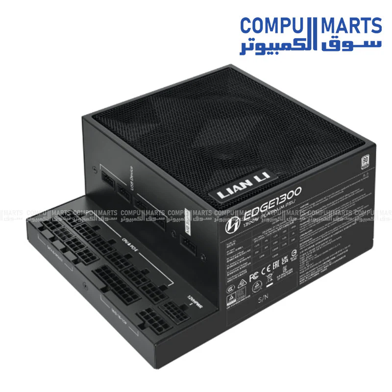 Lian Li Edge Full Modular Power Supply-80 Plus Platinum-ATX 3.0, 3.1-PCIE 5.1-L-Shape Design for Dual Chamber Case-120mm FDB Fan-Supports up to 4X USB Devices - Image 4
