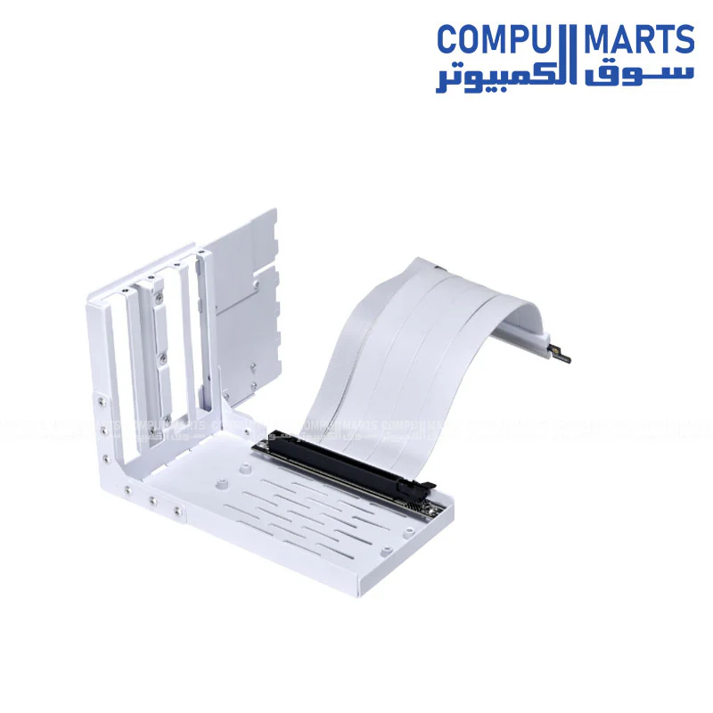 Lian Li Gen 4 Riser With 4- SLOTS Vertical Bracket White Gpu Holder Kit - Image 2