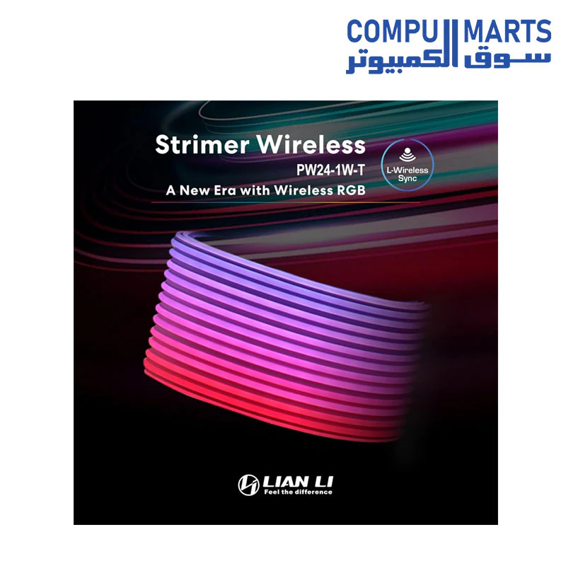 Lian Li Strimer Wireless 24 Pin with Controller (PW24-1W-T) - Addressable RGB Power Extension Cable - Image 2