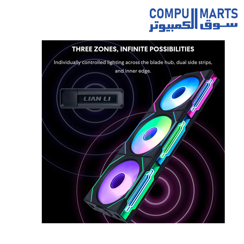 Lian Li UNI Fan SL-Infinity Wireless 120 - Triple Pack (Reverse Blade) - Image 2