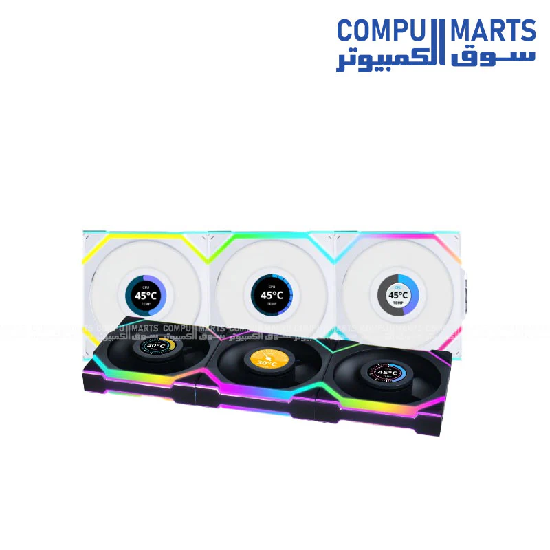 Lian Li UNI Fan SL Wireless 120 Reversed Blade ARGB Black 3 Fans With 2.4 GHz Wireless Controller Fan - Image 3