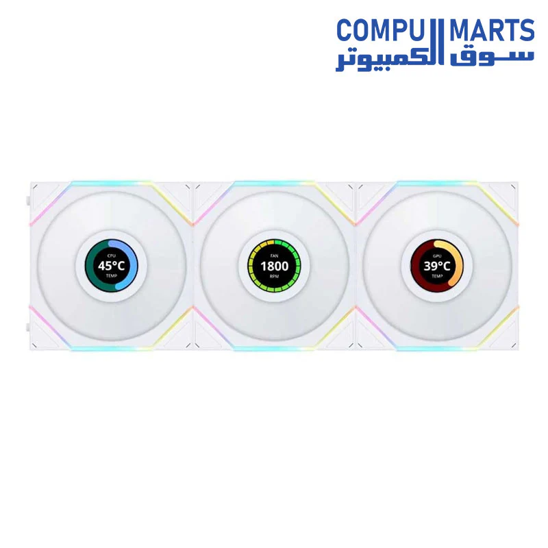 Lian Li UNI FAN TL LCD 120MM RGB Reverse Blade 3 Fans With Controller Fan - Image 2