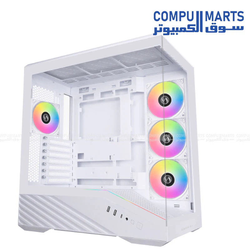Lian Li Vector V100R Gaming Case – Mid-Tower ATX / E-ATX / Micro-ATX – Tempered Glass – Black / White - Image 3