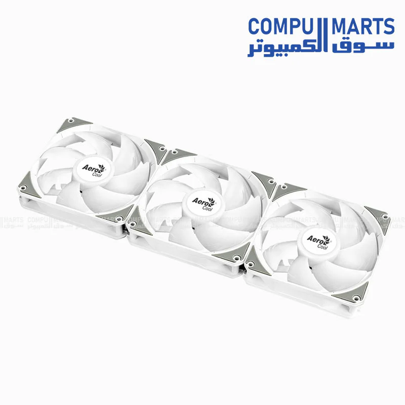 Link 3-Pack 120mm PWM ARGB Cooling Fans – Black / White – Hydraulic Bearing – 42.6 CFM - Image 4
