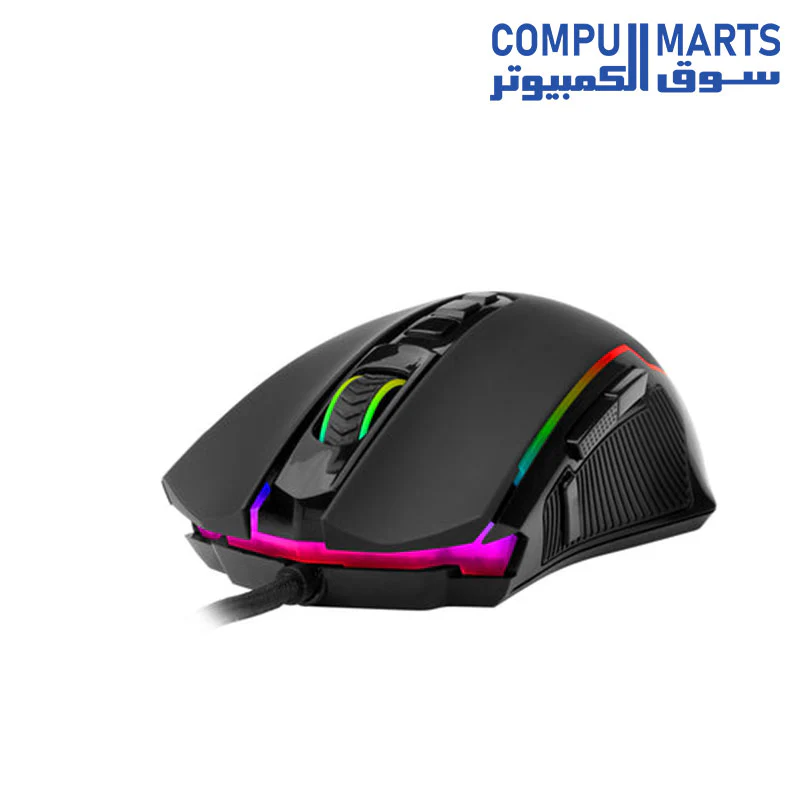 M910-K Gaming Mouse, Redragon PC Gaming Mice with RGB Backlit, Adjustable 8000 DPI-wired - Image 3