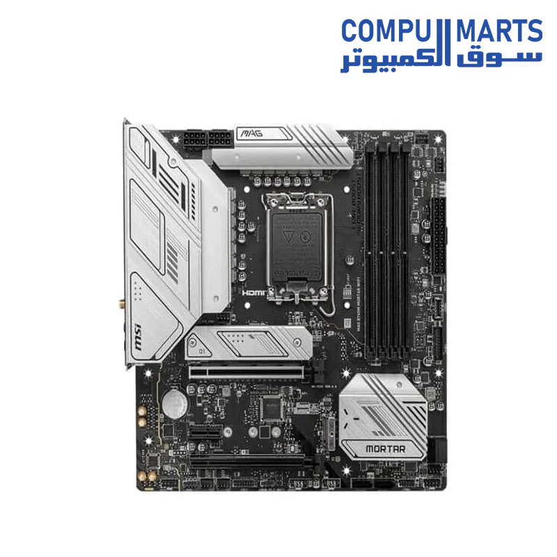 MAG B760M MORTAR WIFI DDR5 GAMING Motherboard (Supports 12th/13th Gen Intel- DDR5- 192GB- HDMI- 2X PCI-E X16 SLOT) - Image 2