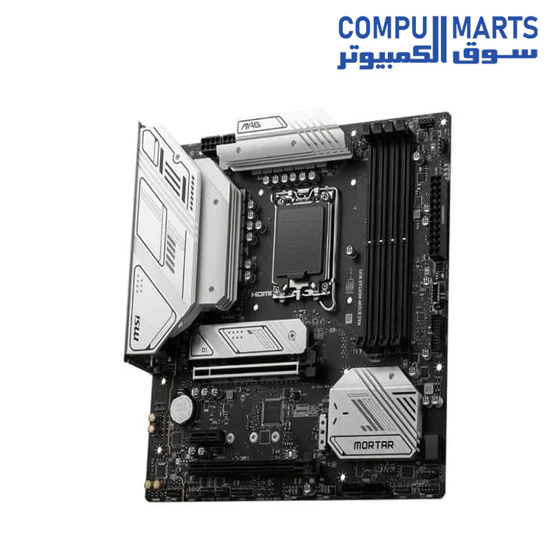MAG B760M MORTAR WIFI DDR5 GAMING Motherboard (Supports 12th/13th Gen Intel- DDR5- 192GB- HDMI- 2X PCI-E X16 SLOT) - Image 4