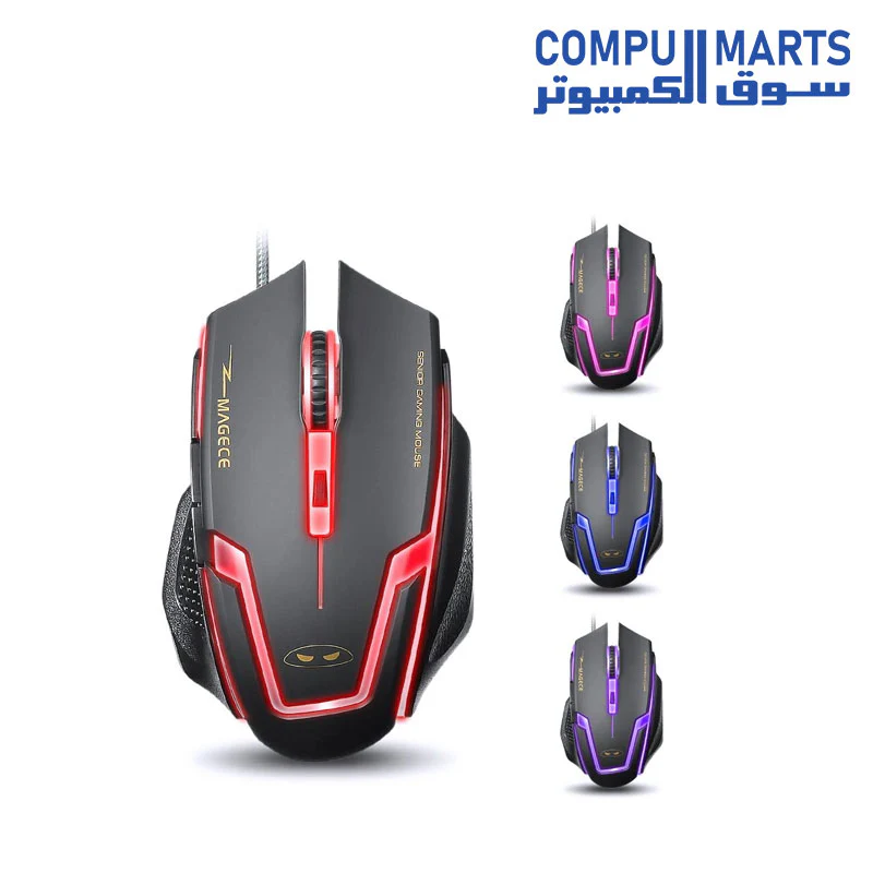 Magece G1 Professional 3200 DPI LED Optical USB Wired With 6 Buttons Gaming Mouse Mice for Computer PC Gamer(Black) - Image 2