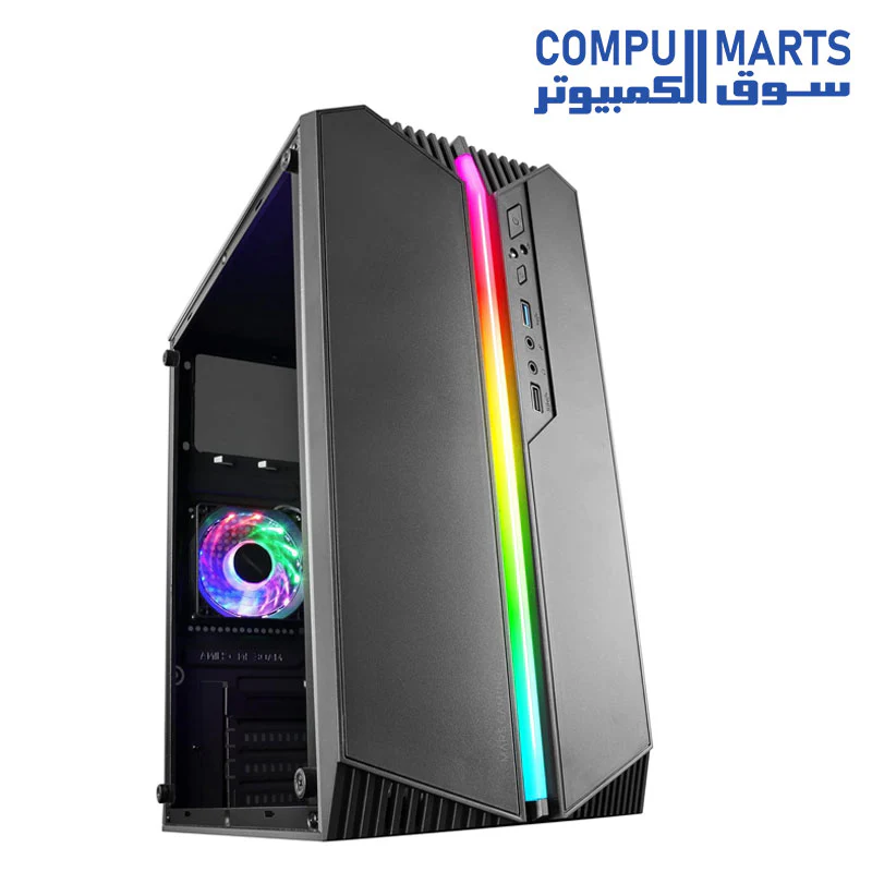 Mars Gaming MC-S1, Compact Micro-ATX Gaming PC Case - Image 2