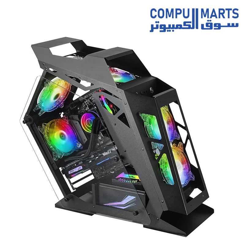 MARS GAMING MC61, Compact Micro-ATX Gaming PC Case - Image 2