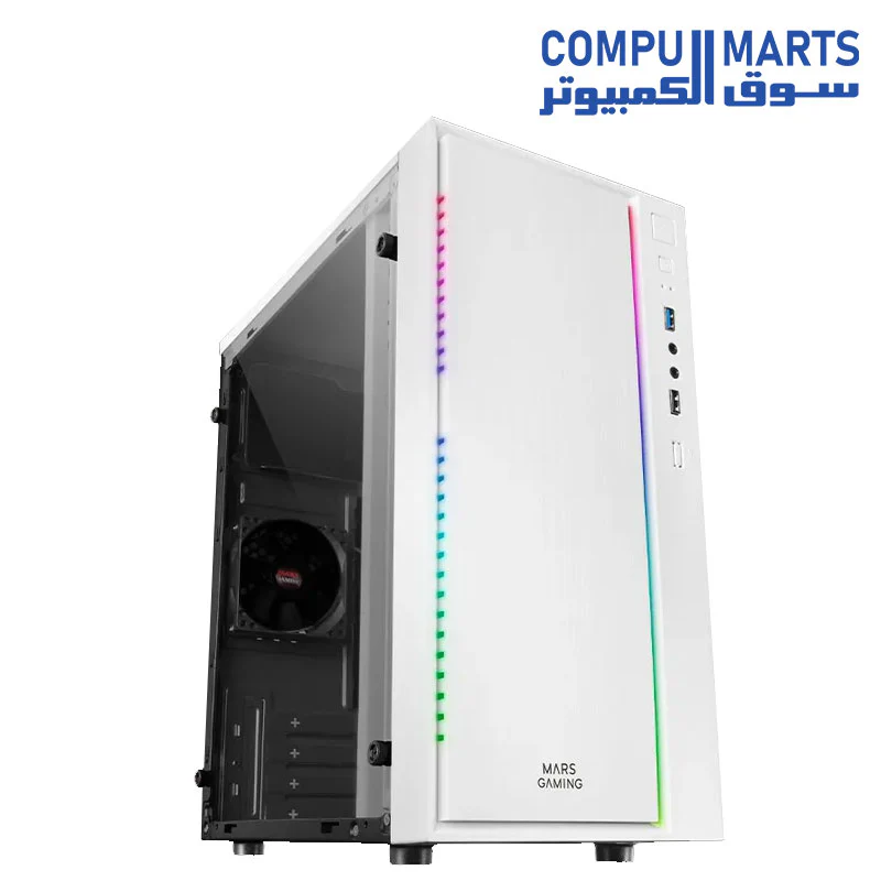 Mars Gaming MCM, MicroATX Compact PC Case, 16 Modes ARGB, Fan 8 cm - Image 2
