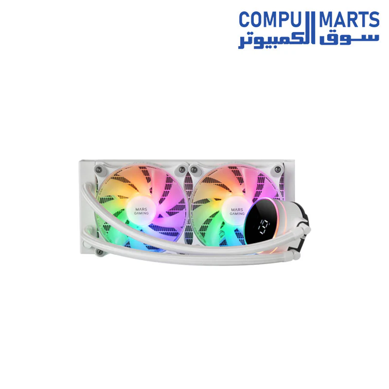 Mars Gaming ML-LCD240, Liquid Cooled AIO, TDP 500W, 2X FDB ARGB 120mm Fans - Image 3