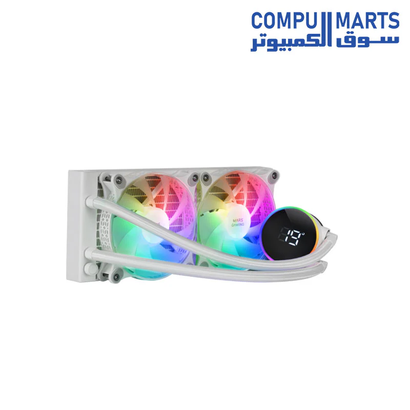 Mars Gaming ML-LCD240, Liquid Cooled AIO, TDP 500W, 2X FDB ARGB 120mm Fans - Image 4