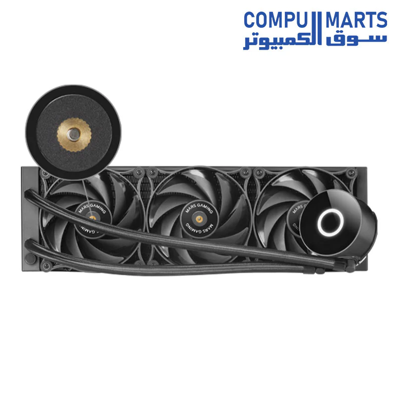 Mars Gaming ML-PRO360, Professional CPU Liquid Cooling, TDP 600W, 3x Ultra-quiet FDB Fans - Image 2