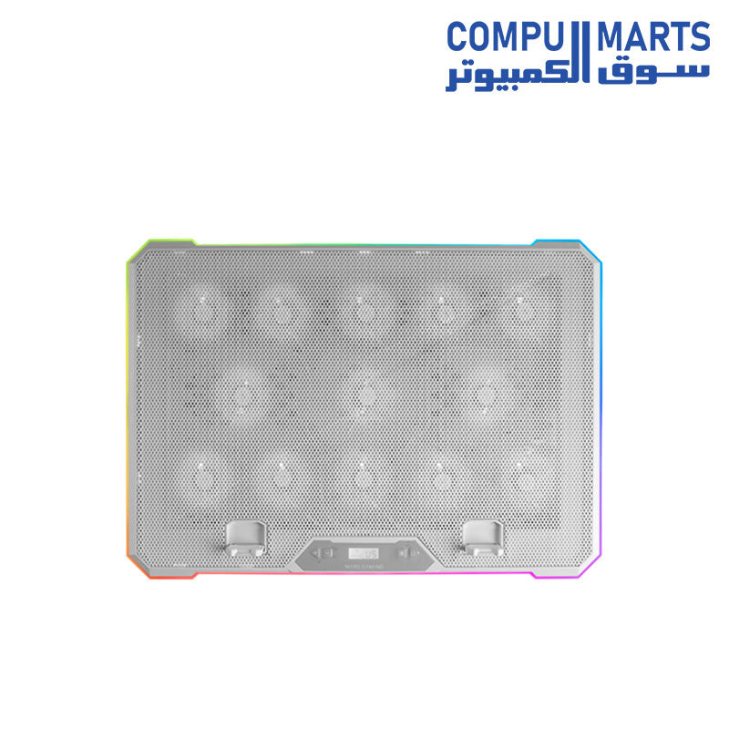 Mars Gaming MNBC13, Laptop Stand and Cooling Base for Notebooks up to 17", ARGB Lighting 10 Modes, 13x Fan - Image 4