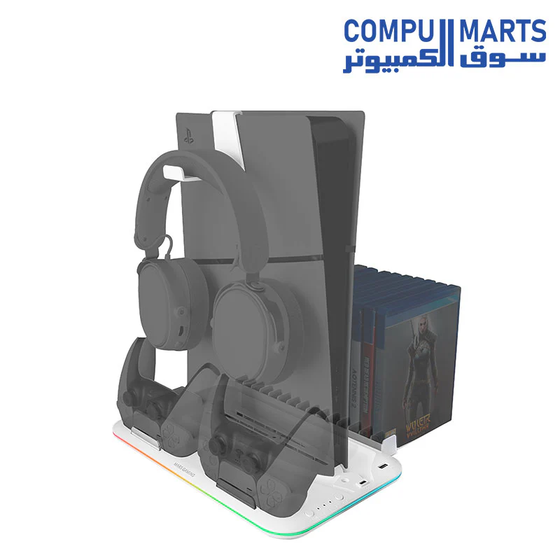 MARS GAMING MULTIFUNCTION RGB STAND FOR PS5 MPS5-B2 - Image 2