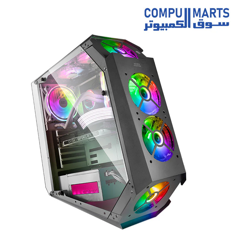 Mars Gaming Premium MC51 RGB Crystal PC tower case - Image 2