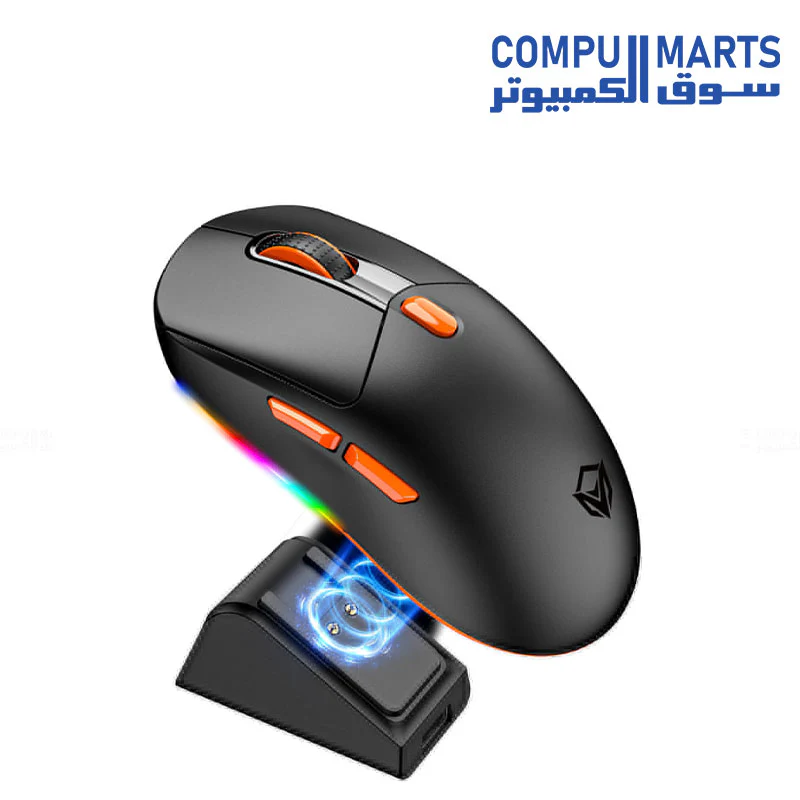 Meetion Air GW38 3-Mode Wireless & Bluetooth Gaming Mouse – Pixart PAW3104 Sensor, Rechargeable with Charging Base - Image 3