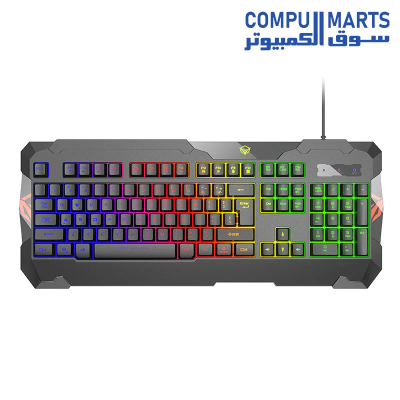 Meetion C505 – 4-in1 Combo Gaming Keyboard, Mouse and Mouse pad with Gaming Headset, Wired LED RGB Backlight for Computer PC - Black - Image 5