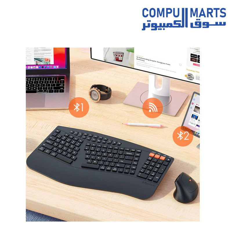 Meetion DirectorB 2.4G&Bluetooth Dual Combo Keyboard - Image 2