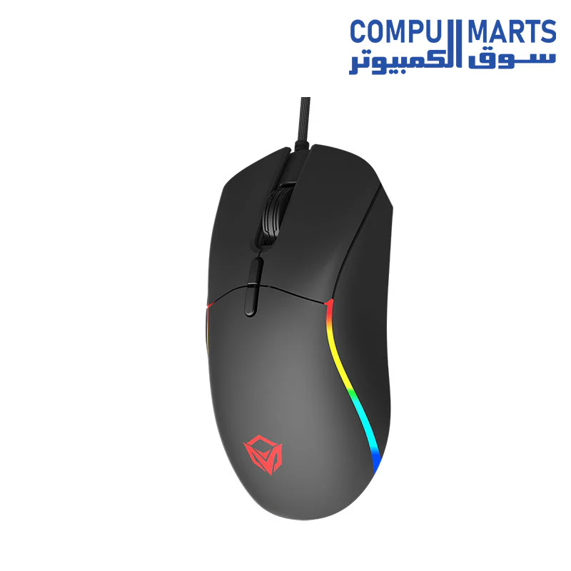 Meetion GM19 - Light RGB Gaming Mouse (6400 DPI) - For PC & Laptop - Black - Image 2