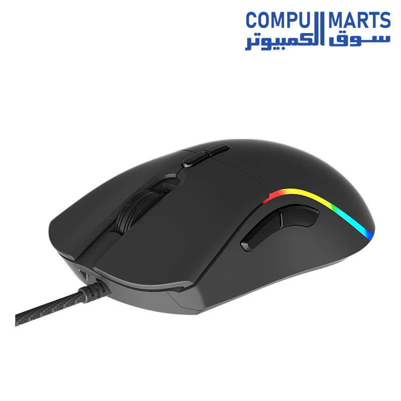 Meetion GM19 - Light RGB Gaming Mouse (6400 DPI) - For PC & Laptop - Black - Image 4