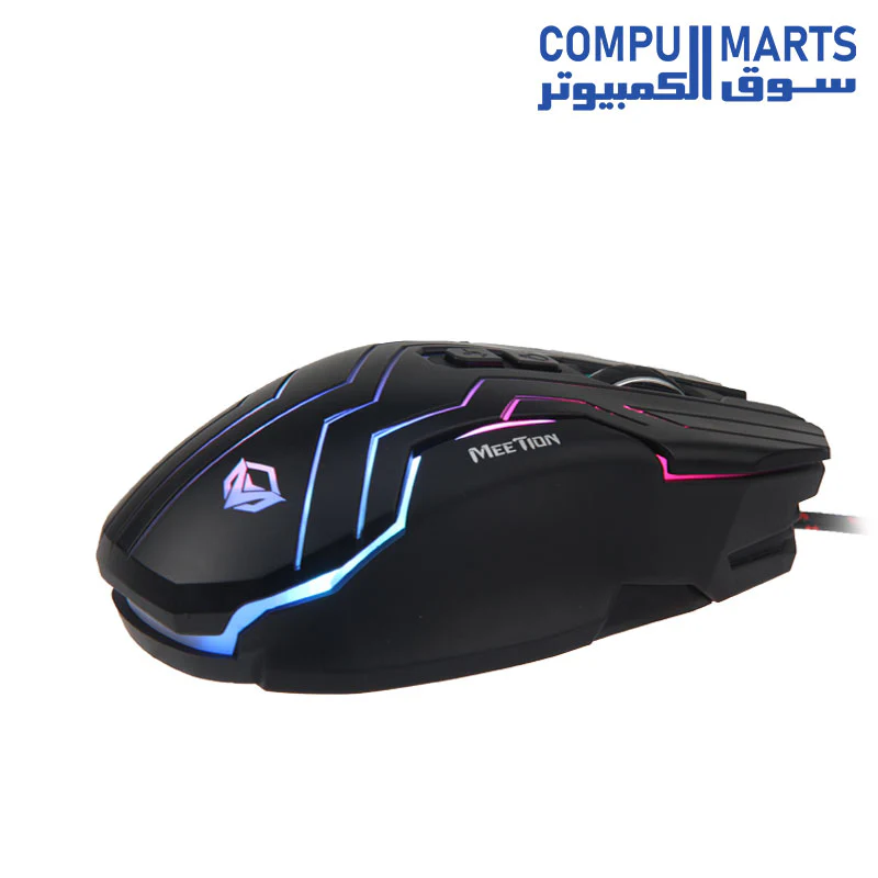 Meetion GM22 - Dazzling Gaming Mouse (4800 DPI) - For PC & Laptop - Black - Image 3