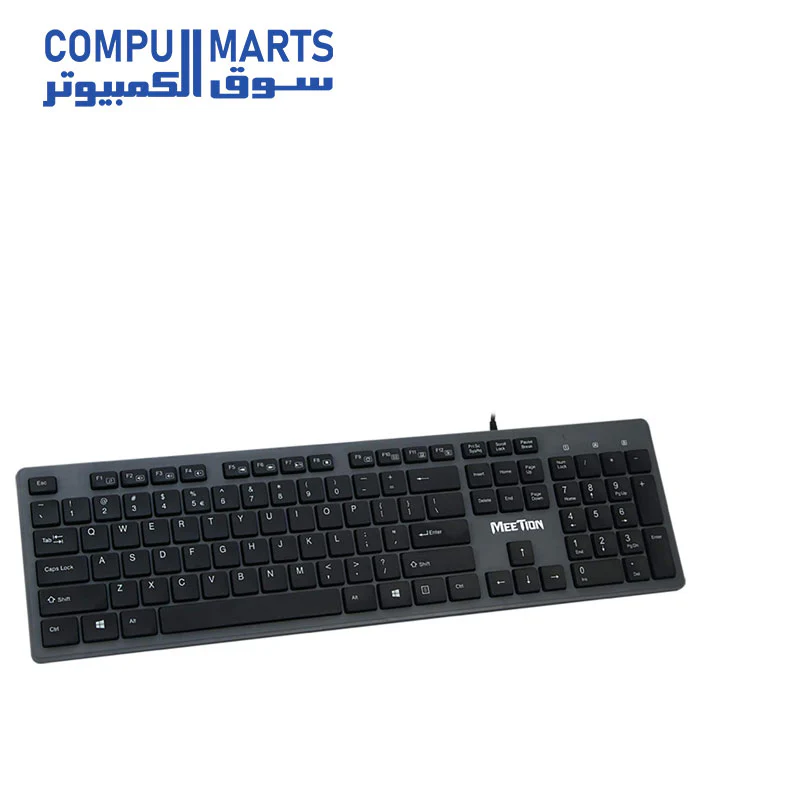 MEETION MT-K841 Wired Office Keyboard, Full 105 Keys, Numeric Keypad, Ultrathin Chocolate Keycaps, Silicone Multimedia - Image 4