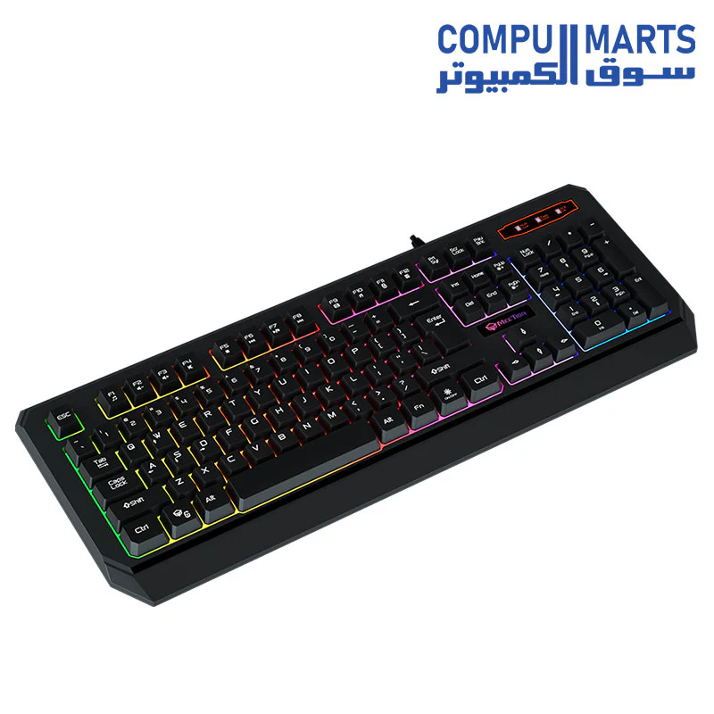 Meetion K9320 Rainbow Backlit Arabic Wired Gaming Keyboard - Image 6
