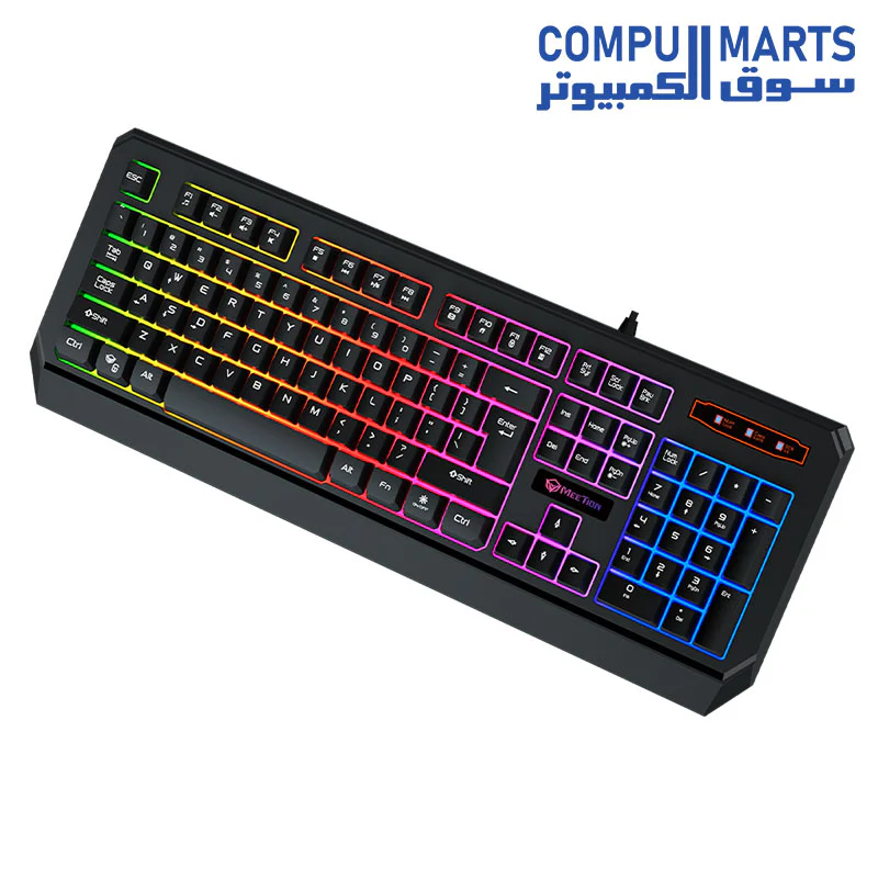 Meetion K9320 Rainbow Backlit Arabic Wired Gaming Keyboard - Image 7