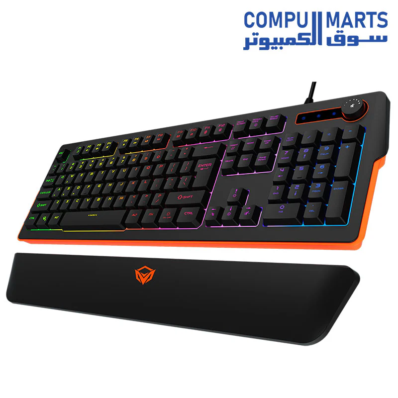 Meetion K9520 RGB Magnetic Wrist Rest Arabic Wired Gaming Keyboard - Image 2
