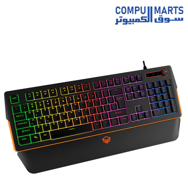 Meetion K9520 RGB Magnetic Wrist Rest Arabic Wired Gaming Keyboard - Image 5