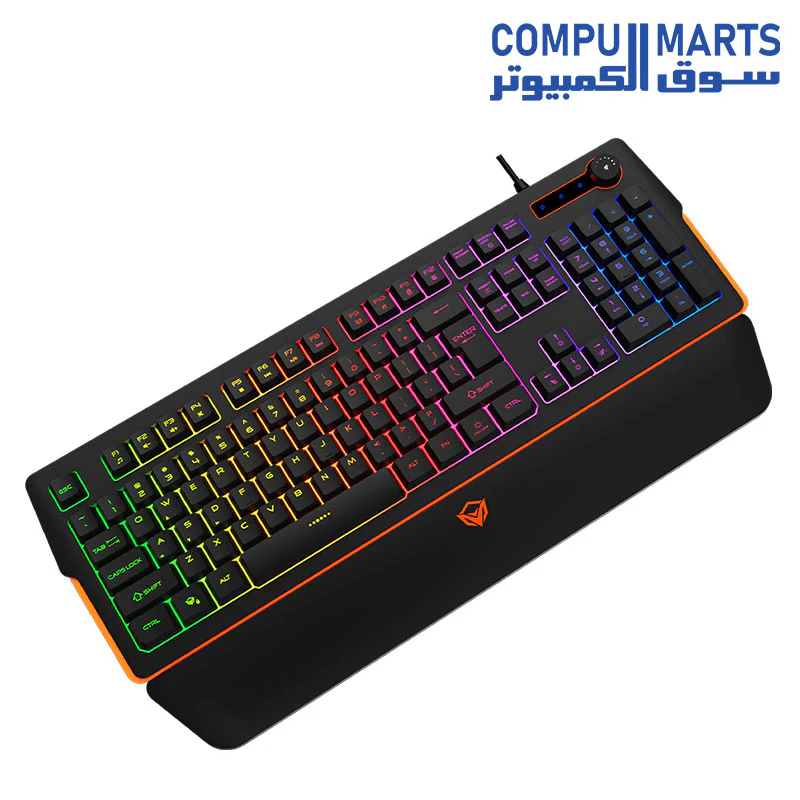 Meetion K9520 RGB Magnetic Wrist Rest Arabic Wired Gaming Keyboard - Image 6