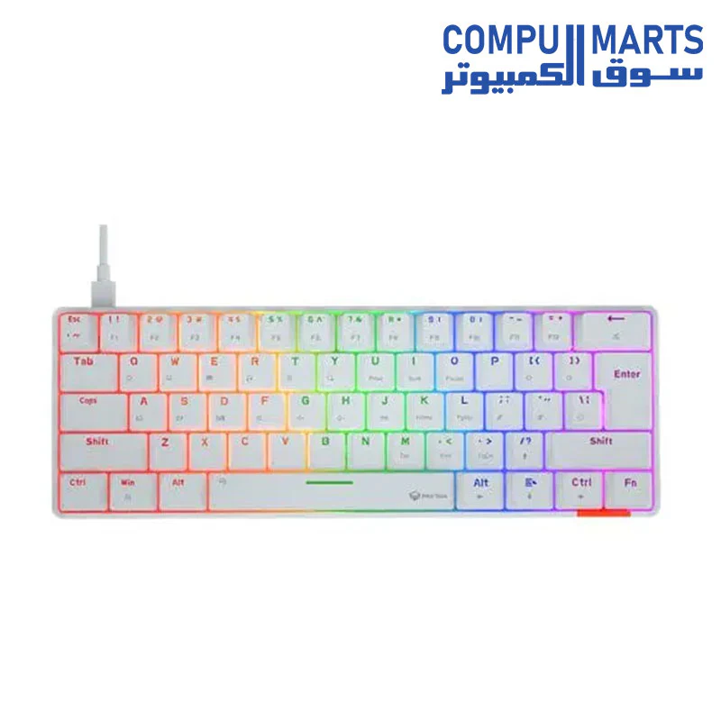 Meetion MK005 60% Blue switch Arabic Wired Mechanical Keyboard - Image 2