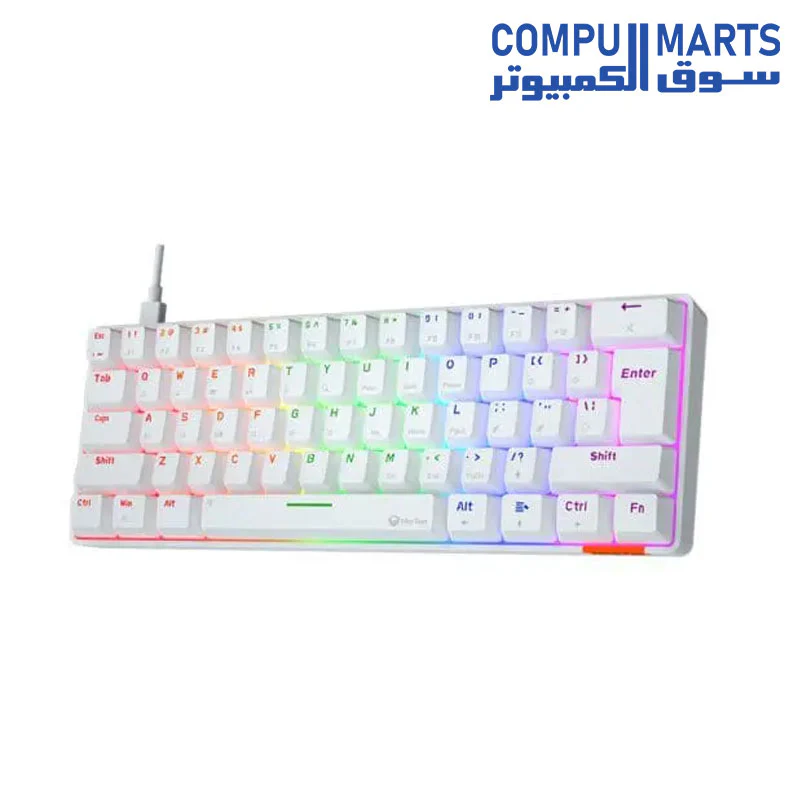 Meetion MK005 60% Blue switch Arabic Wired Mechanical Keyboard - Image 4