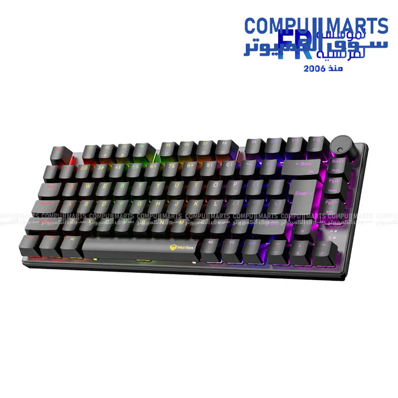 Meetion MK006 PRO RGB 75% Mechanical Keyboard – Hot Swappable – Red Switch – Arabic Layout – Wired - Image 3