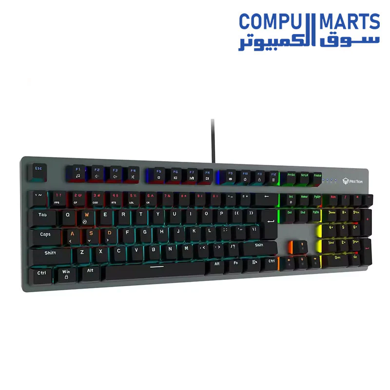Meetion MK007PRO Blue switch Arabic Wired Mechanical Keyboard - Image 2