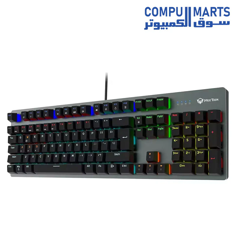 Meetion MK007PRO Blue switch Arabic Wired Mechanical Keyboard - Image 4