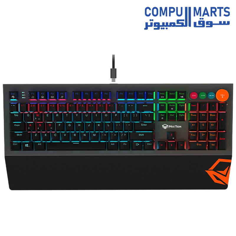 Meetion MK500 Blue switch Arabic Wired Mechanical Keyboard - Image 9