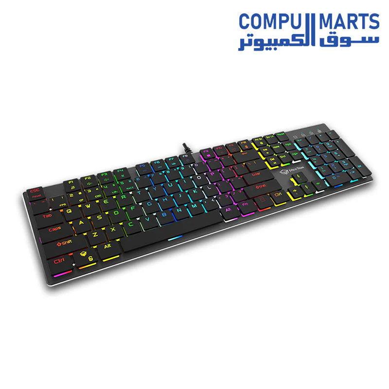 Meetion MK80 - Ultra-thin Mechanical RGB Office/Gaming Keyboard - Black - Image 4