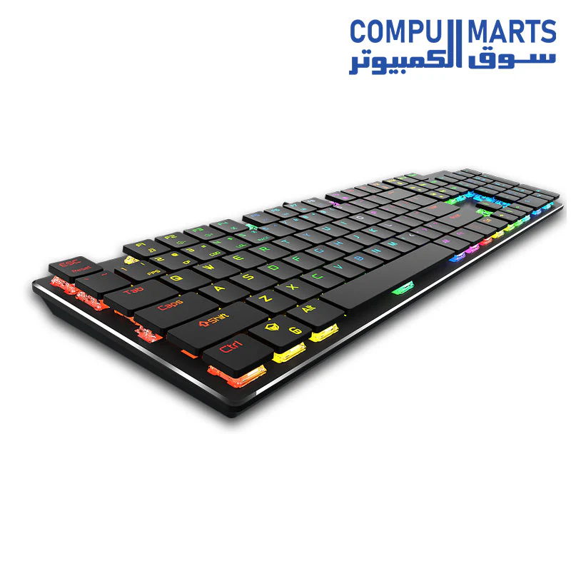 Meetion MK80 - Ultra-thin Mechanical RGB Office/Gaming Keyboard - Black - Image 5