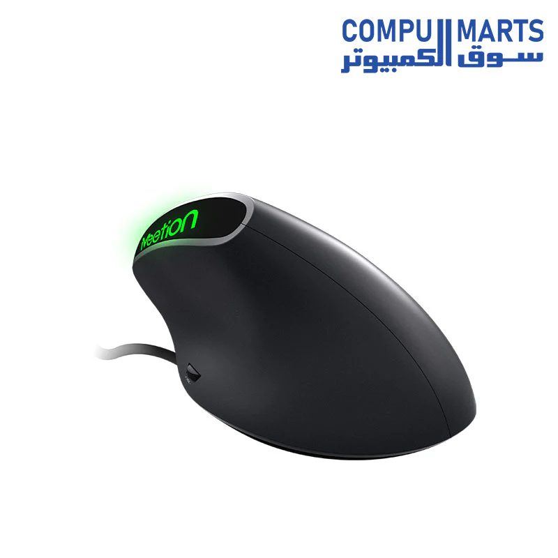 Meetion MT-M390 Wired Ergonomic Red light LED Vertical Mouse - Image 3