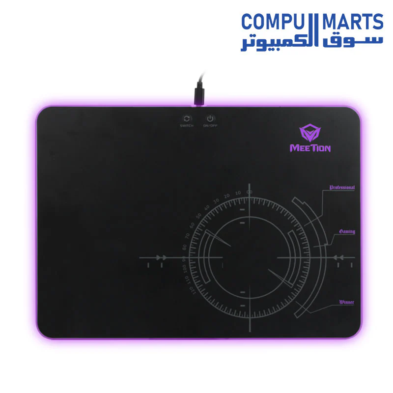 Meetion P010 Backlight Gaming Mouse Pad - Black - Image 4