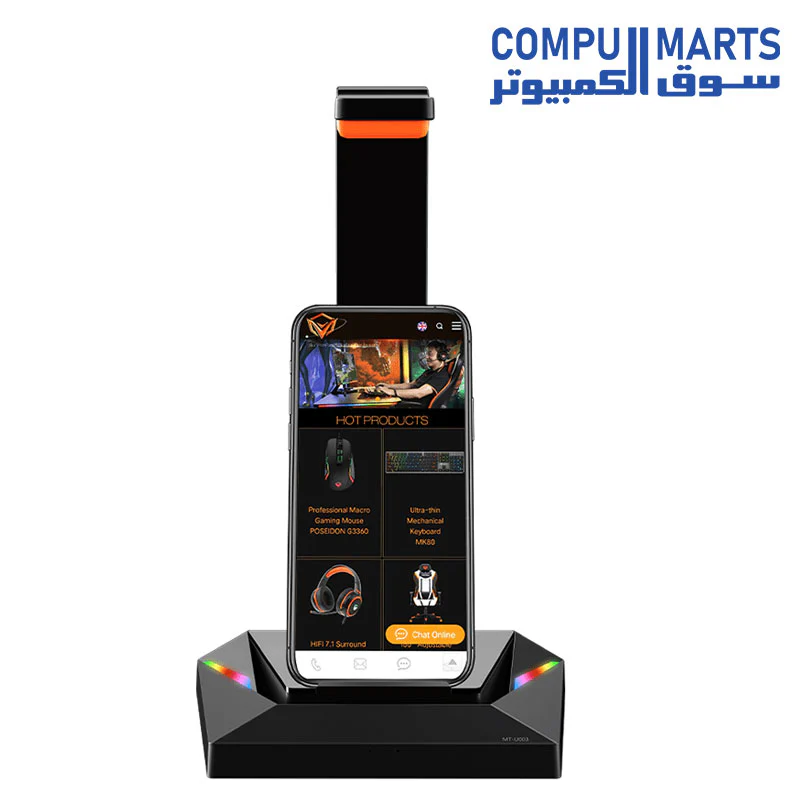 MEETION U003 Led backlight Gaming Headset Stand - Image 5