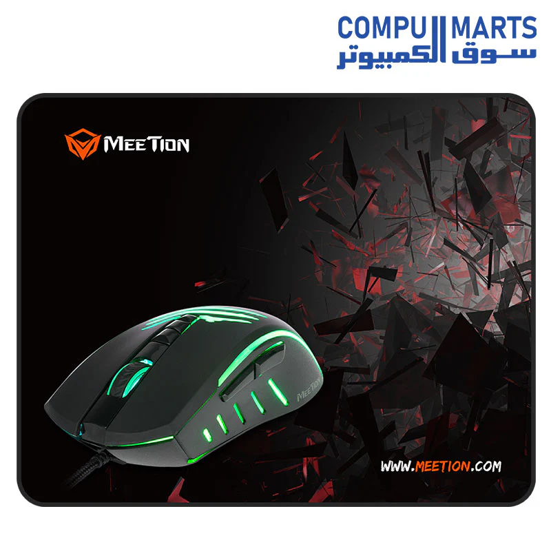 Meetion Wired Gaming Mouse And Pad Combo MT-C011 - Image 6