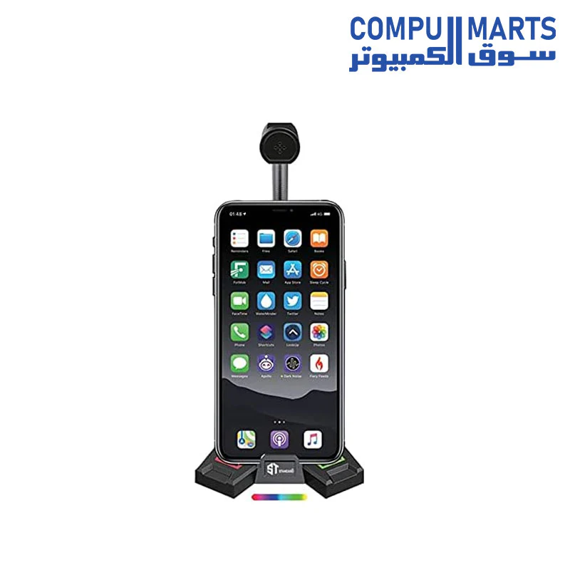 MICROPHONE Standard GM-MU03 USB RGB Desktop Microphone Streaming -Mobile Holder - 2m Cable For PC /Laptop - Image 3