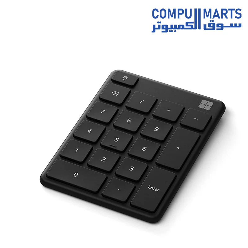 Microsoft Number Pad - Matte Black. Standalone Number Pad for Numeric Input. Wireless, Bluetooth 18-Key Number Pad with Up To 24 Months Battery Life - Image 2
