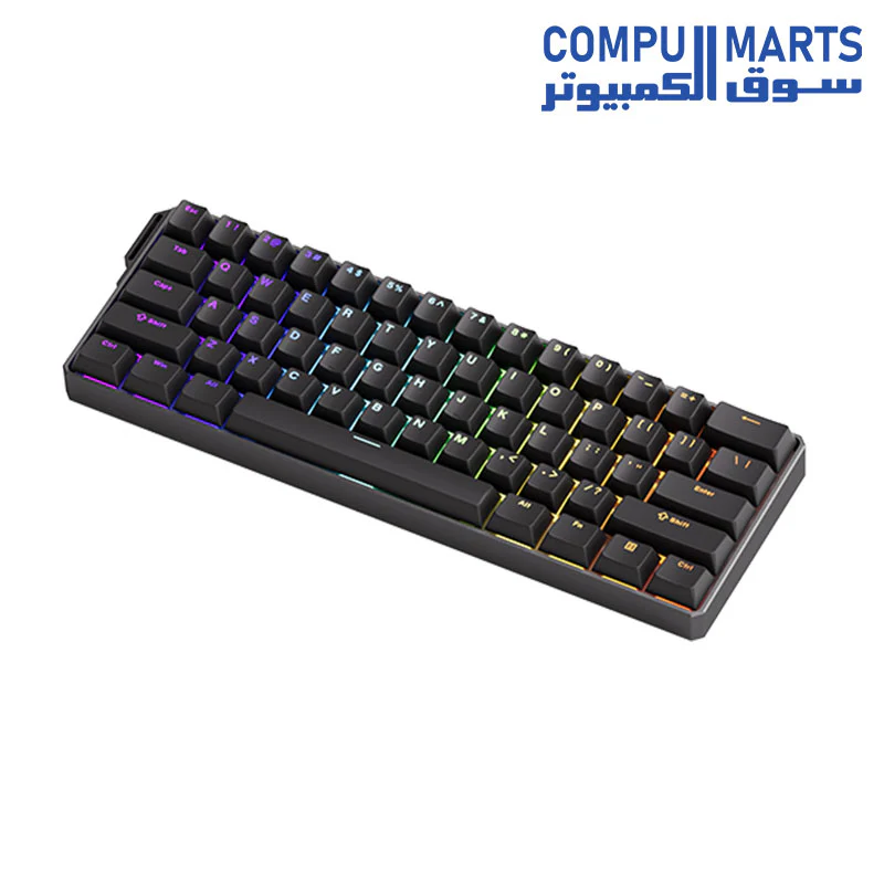 MONSGEEK FUN60 Ultra Rapid Trigger Gaming Keyboard 8k SP Magnetic Switch HE Aluminum Wired Keyboard 60% Black Shine-Through, Glare Magnetic Switch - Image 3